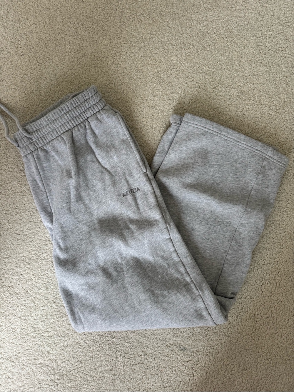 Aritzia Light Gray Sweatfleece Boyfriend Pants